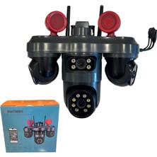 OEM 3mp Hareketli 3 Kameralı Wifi Akıllı Kamera Yapay Zeka Renkli Gece Görüş Çift Yönlü Ses V380 Pro RX55W