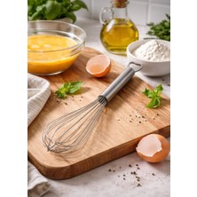 Yeterx Paslanmaz Çelik Mutfak Çırpıcısı 36 cm – Açacaklı Ergonomik Saplı Tel Çırpıcı