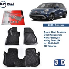 Normadia 3D Havuzlu Paspas, Fiat 500L 2013 Sonrası Için Mükemmel Uyum Sağlar