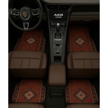 Normadia Tüm Araçlara Uyumlu Türk Motifli Dekorlu Oto Halı Paspas