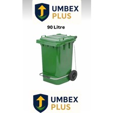 Umbex Plus Umbex Pedallı Tıbbi Plastik Çöp Konteyneri 90 Litre Plastik Konteyner - A Isıya Karşı Dayanıklı-