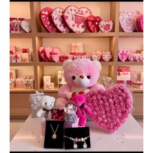 UltraMint Sevgili ve Arkadaşlar Için Peluş Ayıcık, Küçük Peluş Bileklik ve Kolye Seti