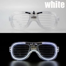 Najmaddin Beyaz LED Işıklı Parti Gözlüğü - Neon 3 Modlu