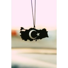 Normadia Metal Türkiye Haritası Dikiz Aynası Süsü, Şık ve Özgün Araba Aksesuarı