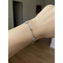 Atalya Accessory Papatya Çiçeği Içi Incili Kadın Çelik Bileklik Kararma Yapmaz Her Kombine Uyar