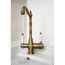 HT Prima Jeostik Country Arıtmalı Mutfak Bataryası Çift Kumandalı Nostaljik