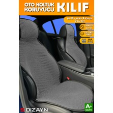 Normadia Füme Renkli 2+1 Parça Oto Koltuk Koruyucu Kılıf Seti