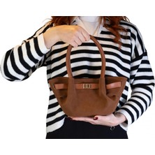 By Pellini Nubuk El Omuz Kadın Çantası Taba