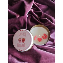 UltraMint Sevgililer Günü Temalı Metal Kutu Mum, Şık ve Romantik Dekorasyon