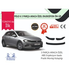 Vw Uyumlu Polo 2017-2021 3 Parça Siyah Ön Lip