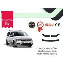 Vw Caddy 2016 Sonrası 3 Parça Ön Lip Siyah