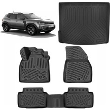 Normadia Renault Duster 2024 Sonrası 3D Havuzlu Paspas ve Üst Kademe Bagaj Seti