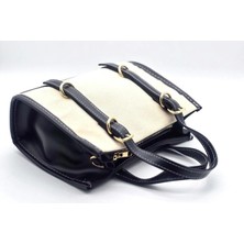 Legend Aksesuar Kadın Kemer Detaylı Keten Çapraz El ve Omuz Çantası