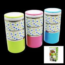 Veralya Çiçekli 3lü Sefer Tası - Saklama Kabı Renkli 1.26LT