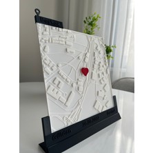 UltraMint Kişiye Özel 3D Aşk Haritası Çerçevesi Sevgililer Günü Hediye