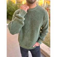 Elku Moda Kazak Triko Oversize Tüylenmez Naturel Pamuk Yırtık Detaylı Lazer Kesim Rahat Kesim Salaş Kazak