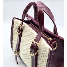 Legend Aksesuar Kadın Kemer Detaylı Keten Çapraz El ve Omuz Çantası