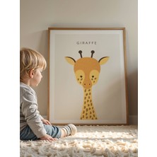 Fuart.Co Animal Giraffe Çocuk Odası Duvar Posteri Dijital Baskı Kuşe Poster (Çerçevesiz) Anfu