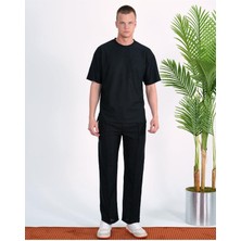 Elku Moda Nefes Alabilen Terletmez Pamuklu Oversize Bisiklet Yaka Cepli T-Shirt Rahat ve Şık Günlük Tişört