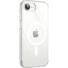 RainyFire Tech Apple iPhone 16E Magsafe Animasyonlu Sararmaz Kutulu Mika Şeffaf Kılıf