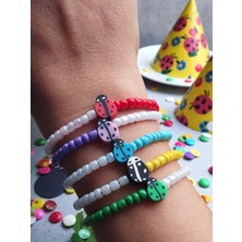 Amabel Jewelerys Karne, Bayram, Doğum Günü Hediyesi Uğur Böcekli 5'li Çocuk Bileklik Seti