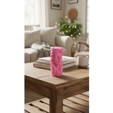Raw Home Çilek Kokulu El Yapımı %100 Soya Wax Mitolojik Büst Heykel Mum - Dekoratif Lüks Tasarım (Pembe)