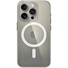 RainyFire Tech Apple iPhone 15 Pro Max Magsafe Animasyonlu Sararmaz Kutulu Mika Şeffaf Kılıf