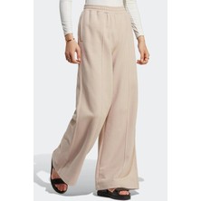 Adidas Essentials Wontau Taumer Pant Wide Leg Trousers Kadın Bol Kesim Geniş Paçalı Eşofman Altı Bej