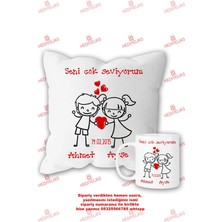 UltraMint Sevgililer Günü Mesajlı Yastık ve Kupa Seti, Romantik Hediye
