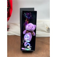 UltraMint Sevgililer Günü Için Sonsuz Gül ve Peluş Ayıcık Işık Hediye