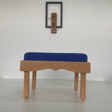 Marangozgiller Ayakları Katlanabilir Mavi Premium Tabure