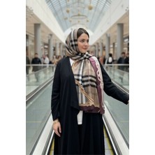 Vavelli Halat Desen Bordo Twill Ipek Şal
