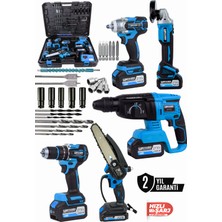 Normadia 21V Akülü Çok Fonksiyonlu Set: Kırıcı, Delici, Taşlama ve Vidalama