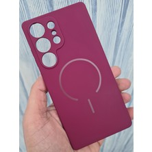 Pirok Store Samsung Galaxy S25 Ultra Magsafe Uyumlu Kablosuz Şarj Destekli Yumuşak Soft Mükemmel Manyetik Esnek Lansman Silikon Kılıf