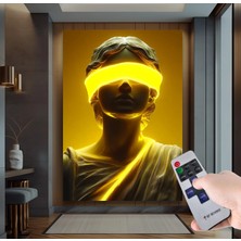 Emya Home LED Işıklı Uzaktan Kumandalı Heykel Kanvas Tablo