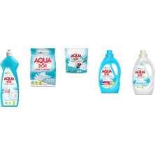 Boron Aquabor Doğal Mineralli Elde Bulaşık + 4 kg Beyaz + Tablet + Sıvı Renkliler + Sıvı Beyaz  5 Li Set