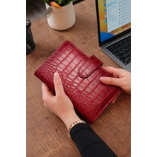 Mint Design Birikim Ajandası - Bütçe Planlayıcı Cüzdan - Timsah Dokulu - Altın Mekanizmalı