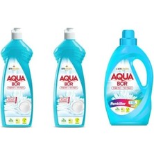 Boron Aquabor Doğal Mineralli Bulaşık + Bulaşık + Sıvı Renkliler Set