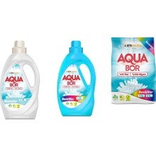Aquabor Doğal Mineralli Sıvı Beyaz  + Sıvı Renkliler + 4 kg Renkliler 3 Lü Set