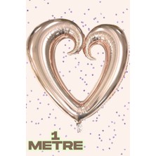 Baloncu Nene Büyük Boy 1 Metre Kalp Ortası Boş Folyo Balon Evlilik Teklifi Evlilik Yıl Dönümü Süs