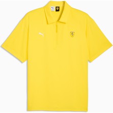 Puma Ferrari Cloudspun Erkek Sarı Polo Tişört (634247-03)