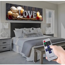 Emya Home LED Işıklı Uzaktan Kumandalı Mumlar Kanvas Tablo