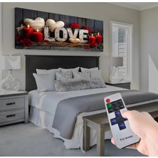 Emya Home LED Işıklı Uzaktan Kumandalı Mumlar Kanvas Tablo