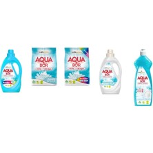 Boron Aquabor Doğal Mineralli Sıvı Renkliler + 4 kg Beyaz + 4 kg Renkliler + Sıvı Beyaz + Elde Bulaşık 5 Li Set