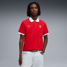 Puma Scuderia Ferrari Erkek Kırmızı Polo Tişört (634248-02)