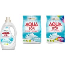 Eti Maden Aquabor Doğal Mineralli Sıvı Beyaz + 4 kg Beyaz + 4 kg Renkliler 3 Lü Set