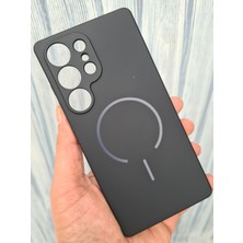 Pirok Store Samsung Galaxy S25 Ultra Magsafe Uyumlu Kablosuz Şarj Destekli Yumuşak Soft Mükemmel Manyetik Esnek Lansman Silikon Kılıf