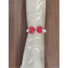 UltraMint Sevgililer Günü Kalp ve Inci Detaylı Peçete Halkası 2'li Set