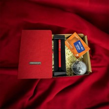 UltraMint Kişiye Özel Sevgililer Günü Hediye Seti: Defter, Kalem, Not Kağıdı, Renkli Küre