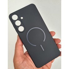 Pirok Store Samsung Galaxy S25 Fe Magsafe Uyumlu  Kablosuz Şarj Destekli Yumuşak Kablosuz Şarj Destekli Soft Mükemmel Manyetik Esnek Lansman Silikon Kılıf